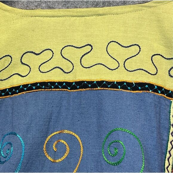 Vtg NEW DIRECTION Jacket Womens Med Multicolor Patchwork Button Down Embroidered - Picture 15 of 15